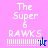 Pixelated text "The Super 6 RAWKS" on four colored backgrounds with animated cursor and star effects.