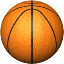 Four of four basketballs each, orange with black seams, textured surface, arranged in a on white background