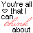 A 3x3 contact sheet of a static animated icon showing repeated text with pink and black lettering on white background, featuring a heart symbol replacing the 'o' in 'You're all that I can think about'.
