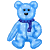 A pixelated blue teddy bear with a purple scarf stands against a gray background, next to green text reading "Original Icons .com" on a dark green background.