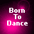 Four identical display 'Born To Dance' text in white pixelated font against a pink-to-purple gradient background with subtle circular light effects