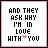 A 3x2 contact sheet of six animated frames showing pixelated text with a pink heart symbol, each frame displaying the phrase "AND THEY ASK WHY I'M IN LOVE WITH YOU" in black and pink lettering on white backgrounds with pink borders.