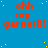 Blue background with yellow dots and repeated red text "ohh my garnet!!!" in a pattern