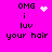 Pixelated text on bright pink background with animated heart and starburst symbols replacing static text elements.