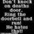 A static pixelated image displays a wordwall of text fragments in grayscale on a black background, with no visible characters or symbols.