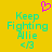 Yellow background with cyan text reading 'Keep Fighting Allie <3' and a pink pixelated heart above the text, displayed in two identical static frames.