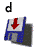 Animated sequence showing a blue and white download icon with red arrow rotating through multiple angles while text labels change from 'd' to 'down' to 'downlo' to 'download' in black and red.