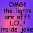 Pixelated text on a purple-pink gradient background with repeated phrases and partial words.