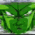 Green-skinned character with white eyes and black pupils, showing two distinct facial expressions across four