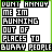 A 5x5 contact sheet of animated frames showing a pixel art icon with repeated text and green running stick figures.