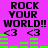 Pixelated text and symbols on a bright purple background with green audio waveforms, showing two identical static frames side-by-side.