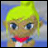 A 48x48 pixel buddy icon featuring a cartoon character with bright yellow hair and blue eyes on the left, paired with stylized text "AnimeIM" and "com" on a black background to the right.