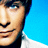 Pixelated image of a person with dark hair and light skin against blue background, next to pink with text "I <3 Zac" in black pixel font