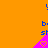 A static image with an orange background, blue text elements, and a pink triangular shape containing a heart symbol.