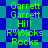 Green text labels 'Garrett', 'Hill', 'R90%ocks', and 'Rocks' appear on a blue-and-teal checkered background with no visible motion.