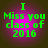 Four identical circular icons with purple gradient backgrounds display green pixelated text reading "I Miss you class of 2016".