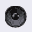 Two circular grayscale icons with pixelated edges, each featuring a central dark spiral surrounded by concentric rings of varying gray tones.