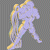 Pixelated figure with flowing hair in light purple and yellow tones against a gray checkered background, next to green text reading "Original Icons .com" on dark green.