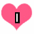 Three heart-shaped icons in pink, orange, and yellow with text I, Luv, and U! respectively, displayed in a