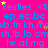 A static image with a bright pink background displaying repeated blue text strings and yellow star symbols.