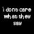 Two pixelated text phrases displayed side-by-side on a black background, one in white and the other in green.