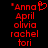 Red pixelated text on black background with a heart symbol replacing the 'o' in Anna, displayed across two side-by-side