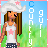 Animated contact sheet of a pixel art country-themed character with changing text and pose across 11 frames, set against grassy field background.