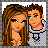 Pixelated cartoon-style image of two people with long brown hair and a man in a white shirt, next to blue text reading "He Will Always Be My" on dark background.
