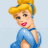 A pixelated 48x48 buddy icon featuring a Disney princess character on the left and