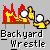 Pixelated animation of two yellow figures wrestling on a brown table with red flames, transitioning to gray smoke and black lines.