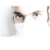 Animated sequence showing a person's face with eyes and mouth moving through , wearing a white mask covering the lower half of the face