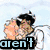 Six pixelated anime-style character arranged in a with text overlays and distinct backgrounds