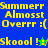 Pixelated yellow text on blue and green backgrounds with small star icons, showing animation changes in star colors.