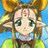 A 48x48 pixel buddy icon featuring a cartoon elf-like character with large green eyes, brown hair, and pointed ears on the left side, paired with "Anime IM" text in white pixelated font on a black background on the right side.