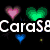 Pixelated icon with four quadrants: top-left has pink, green, blue hearts; top-right shows colorful flower-like shapes; bottom-left features red-haired character with 'UR' text; bottom-right displays pink flower with 'sox' text.