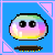 Pixelated icon shows a colorful, round floating object with large eyes and a dark base on blue background. Text labels 'Flying' and 'Bubble' appear in adjacent sections.