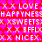 Pixelated text repeats across a red and pink diamond-patterned background with white lettering.