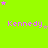 Bright green background with repeated pink 'Kennedy' text and scattered pink stars in a pattern