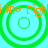 Four identical green concentric circles on cyan background with orange text "I No Right" repeated across the image.
