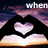 Animated icon shows hands forming heart shapes over a sunset sky with text reading 'when the storm is through i'll be here' in white letters.