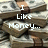 Stacks of US dollar bills with overlaid text reading "I Like Money..." and "But I Dont have any" in pixelated white font.