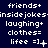 Pixelated text-based animation on dark blue background with repeated phrases and evolving emoticons.