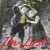 Animated sequence of a couple embracing against a textured background with red text overlays changing across frames.