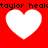 Red background with four white heart shapes arranged in a , each heart having pixelated edges and overlapping text above and below the