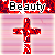 A 3-frame animated contact sheet showing a red cross icon with white accents on a pink striped background, each frame displaying the same static image of the cross.