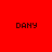 Four quadrants display 'DANY' text on solid red, purple, blue, and dark purple backgrounds with no animation changes.
