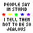 four and four showing text with changing star colors and 'JEALOUS' spellings