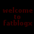 Four display 'welcome to fatblogx' text with varying white rectangular overlays on a black background