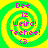 A static image with a bright green and yellow spiral background displaying pink text reading "Dee iz weird! Teehee!" and a pink heart symbol.