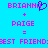 Pixelated text and symbols on a bright blue background with pink and purple elements.